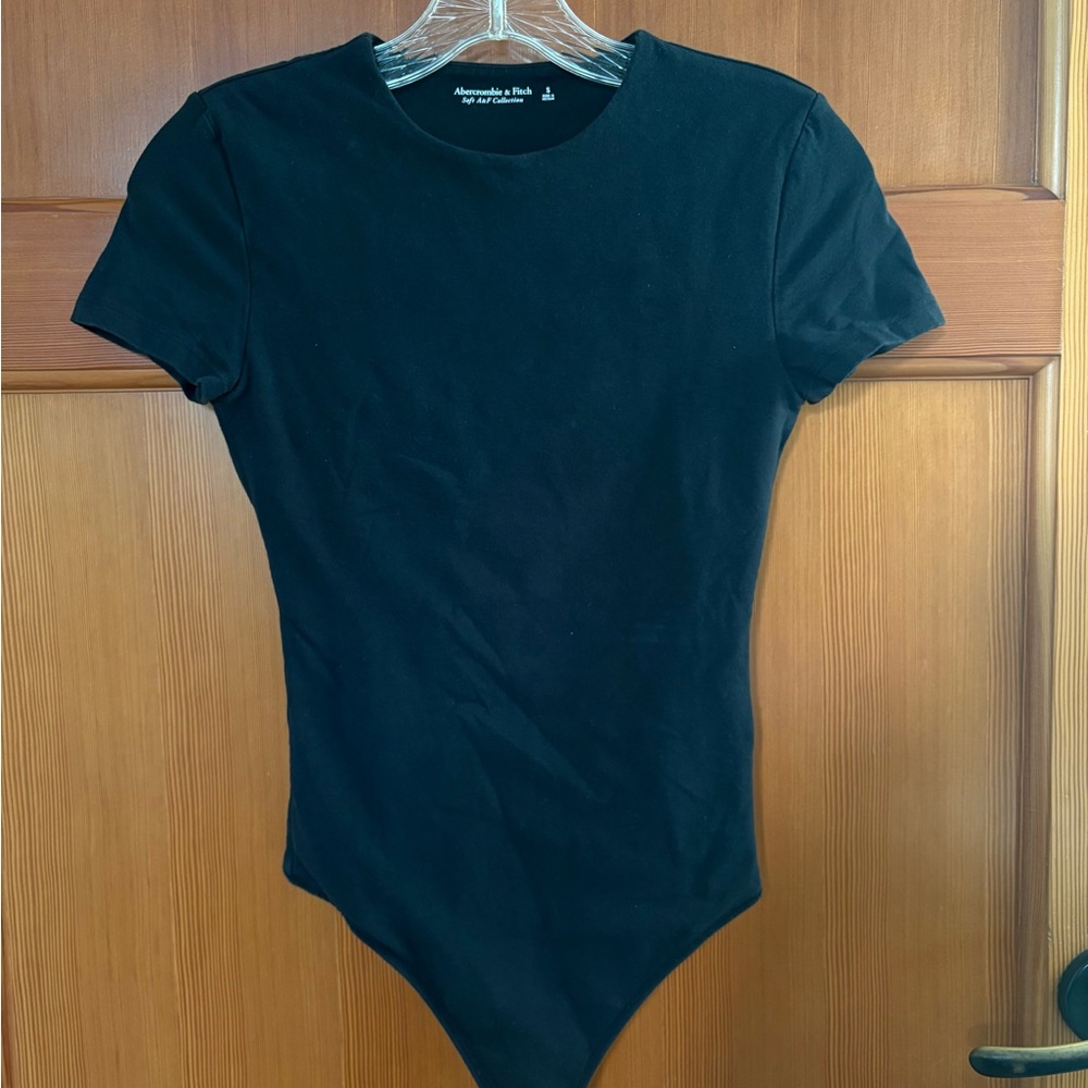 Abercrombie & Fitch Black Short Sleeve Bodysuit